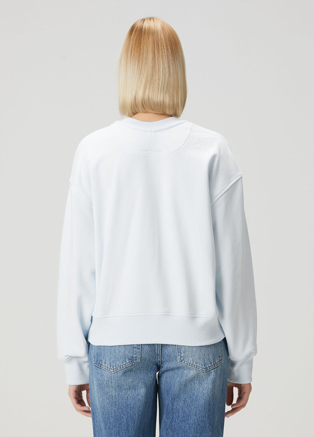 McQueen Açık Mavi Logolu Sweatshirt görsel 4