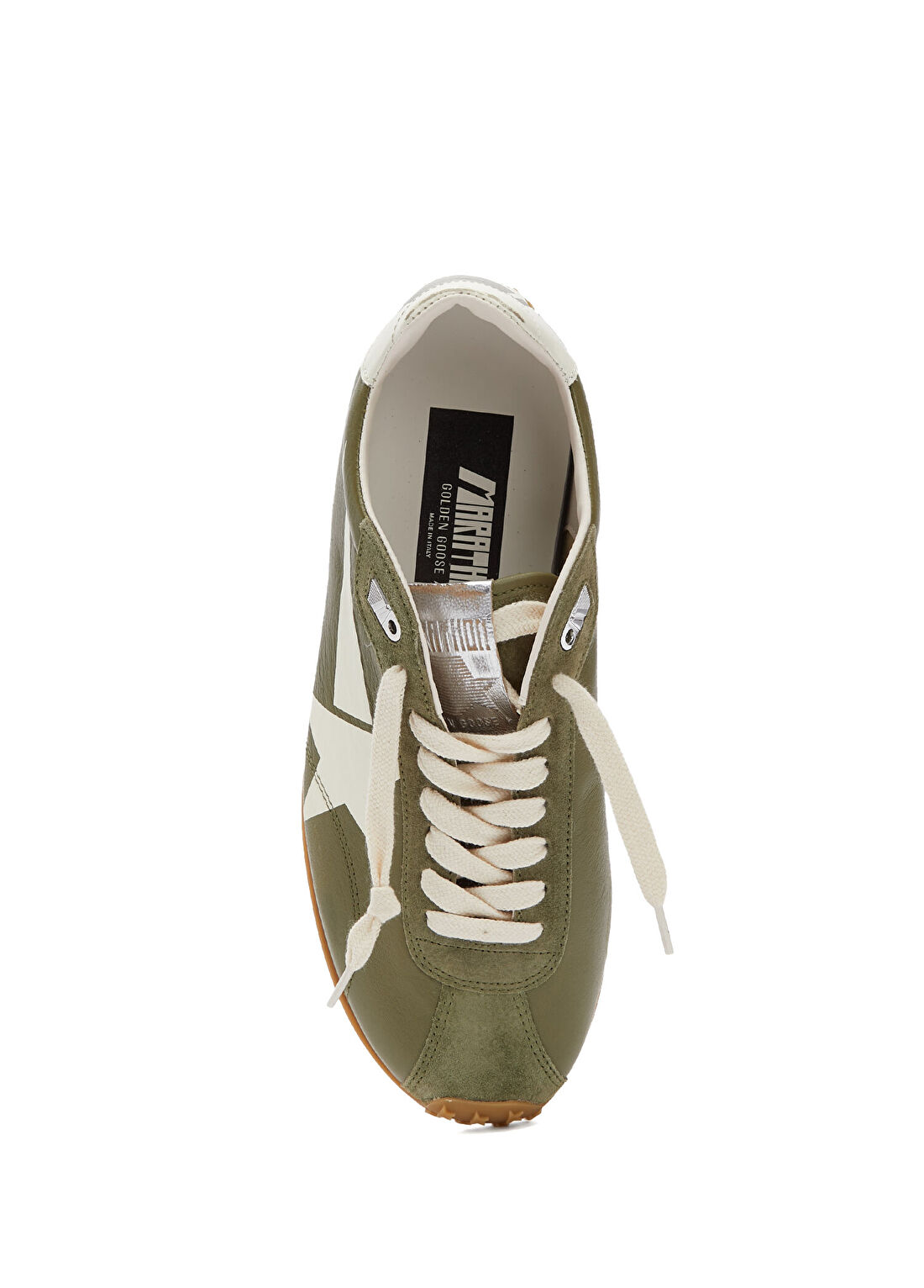 Golden Goose Haki Kadın Deri Sneaker görsel 4