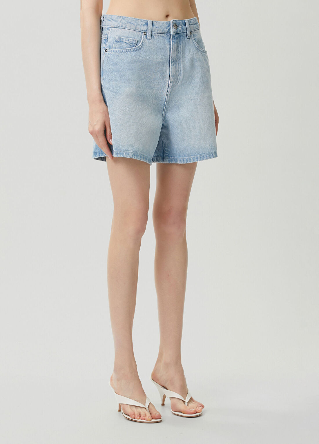 Les Benjamins Açık Mavi Denim Şort görsel 3