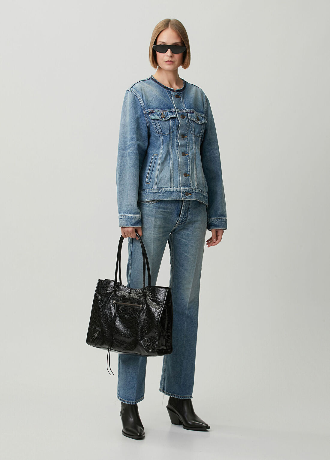 Balenciaga Mavi Straight Leg Jean Pantolon