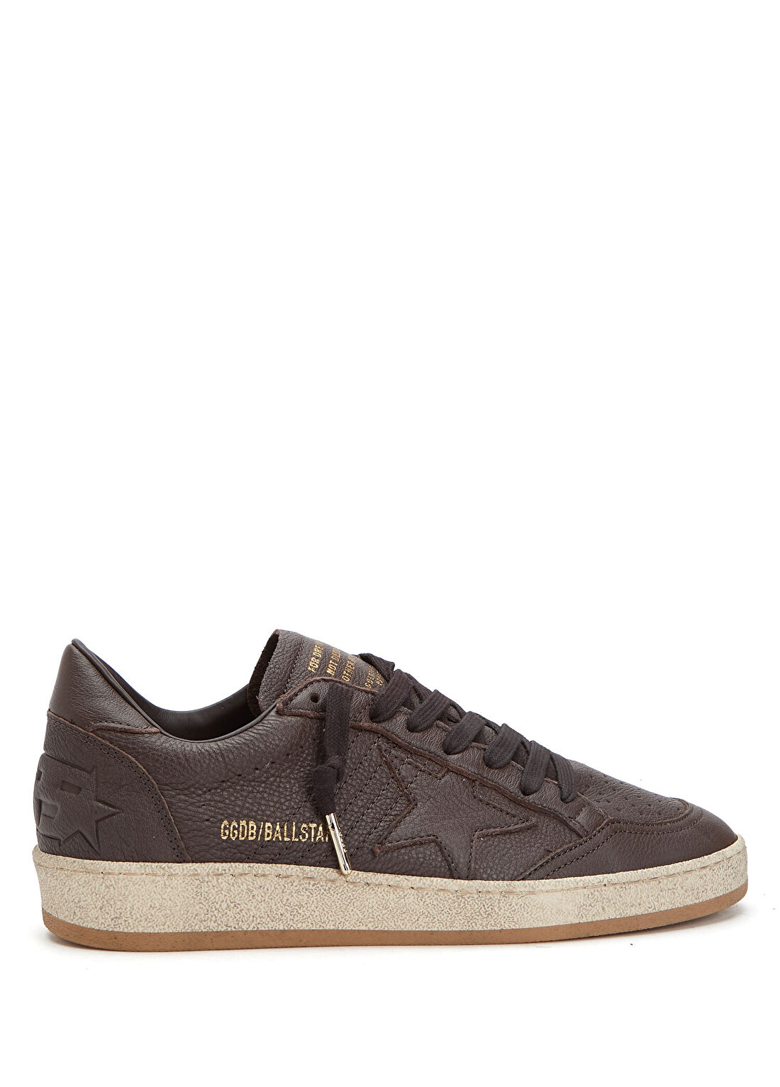Golden Goose Ball Star Koyu Kahverengi Kadın Deri Sneaker