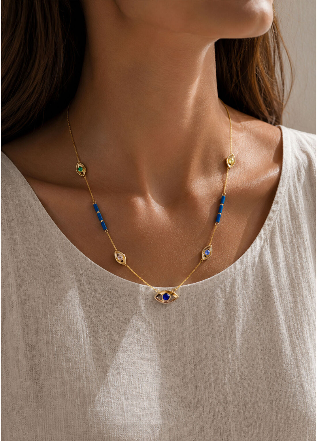 Orena Jewelry Maris Eye 14 Ayar Altın Kadın Kolye görsel 2