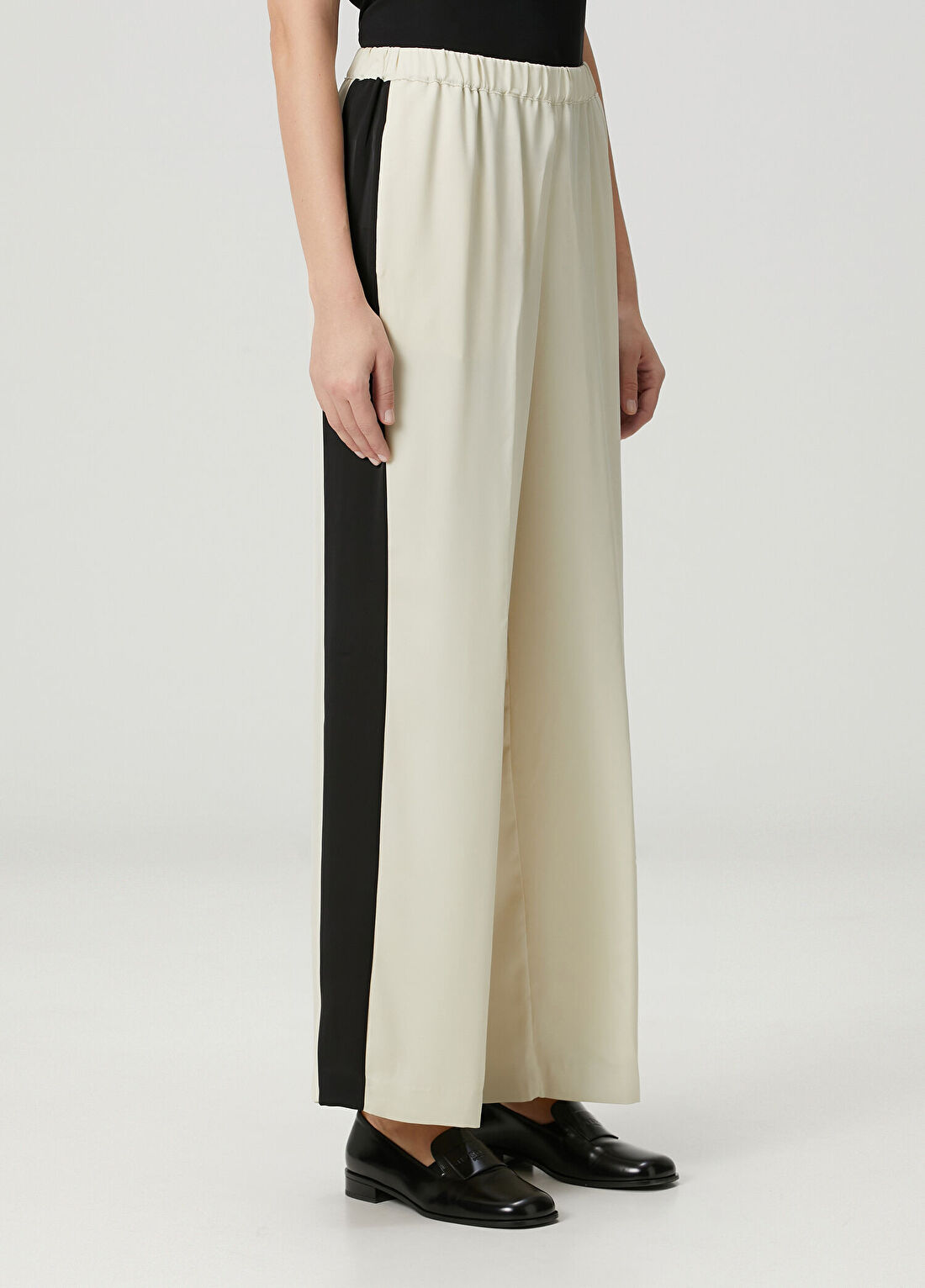 Rag&Bone Olivia Relaxed Fit Ekru Pantolon görsel 3