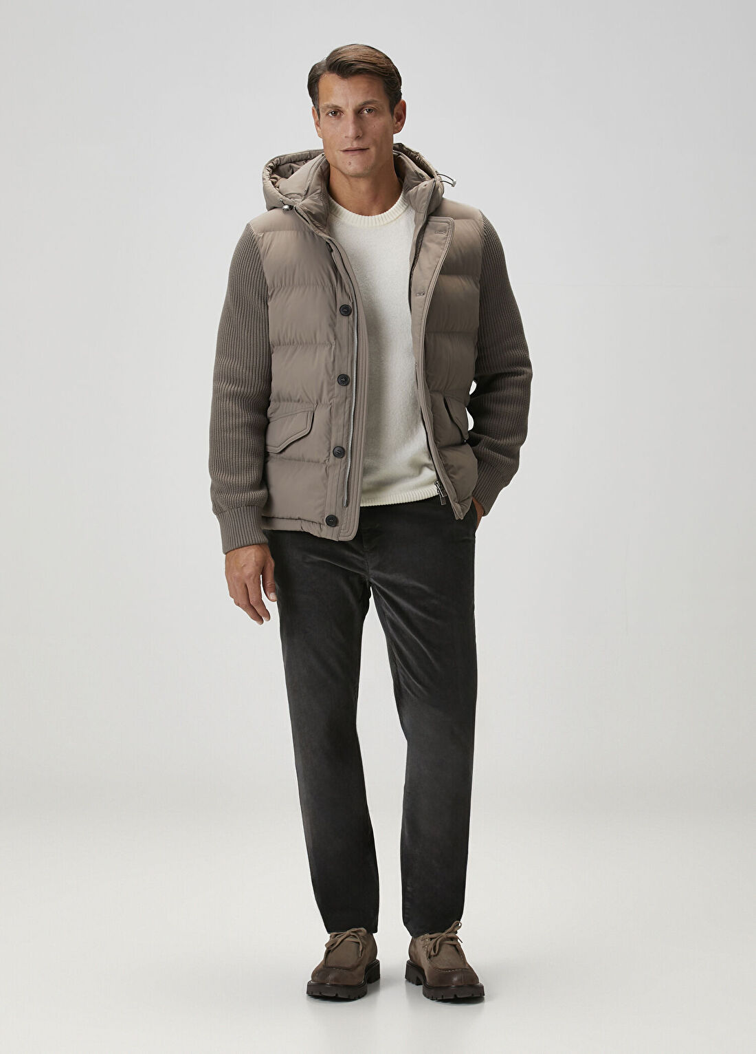 Beymen Collection Olimpias Antrasit Kadife Chino Pantolon