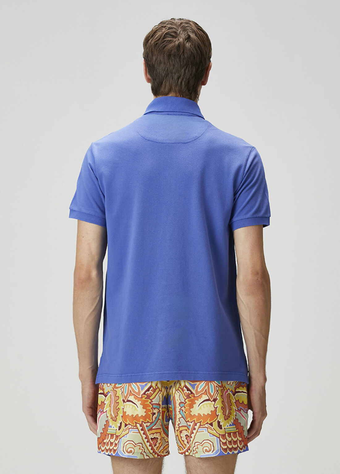Etro Mavi Polo Yaka T-shirt görsel 4
