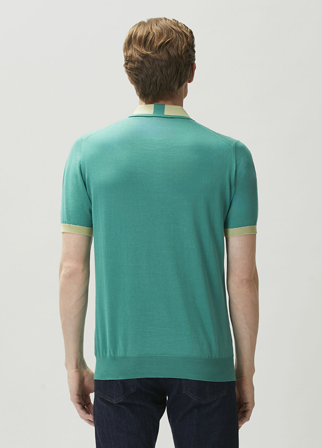 Kiton Yeşil Polo Yaka T-shirt görsel 4