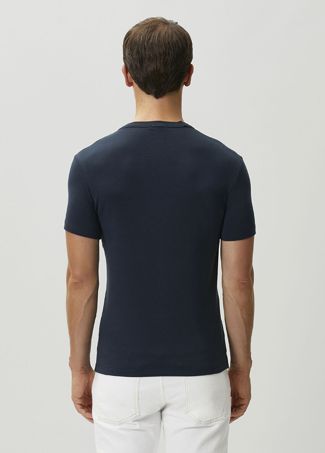 Tom Ford Lacivert Basic T-shirt görsel 4