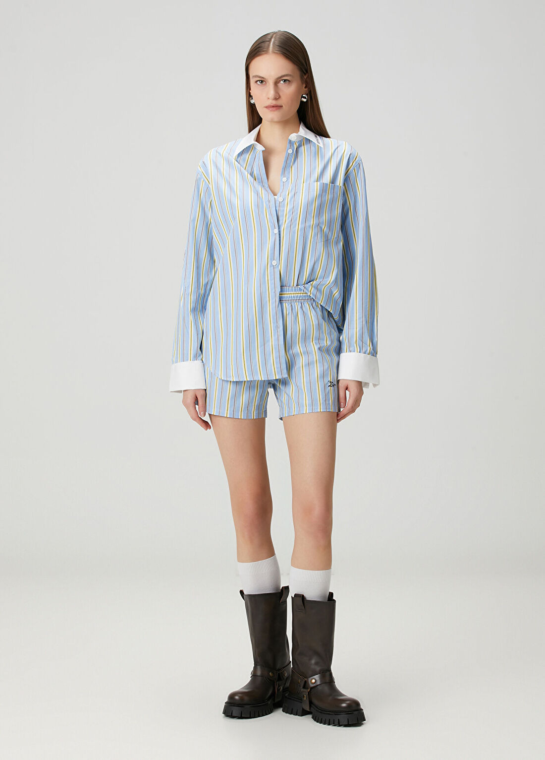 Zadig&Voltaire Pax Mavi Çizgili Şort