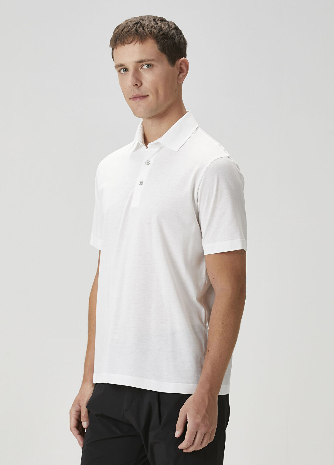 Herno Beyaz Polo T-shirt görsel 3