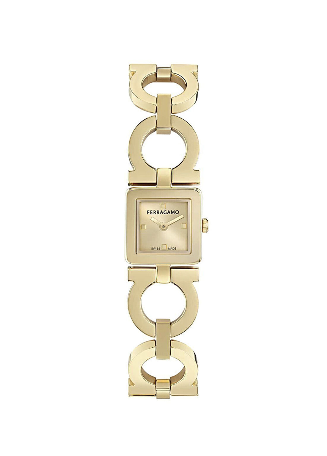 Ferragamo SFNP00226 Double Gancini New Altın Rengi Çelik Kadın Kol Saati