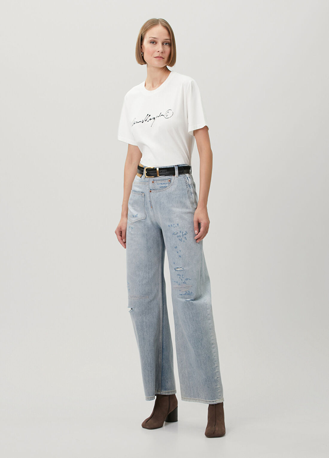 MM6 Maison Margiela Beyaz T-shirt görsel 2
