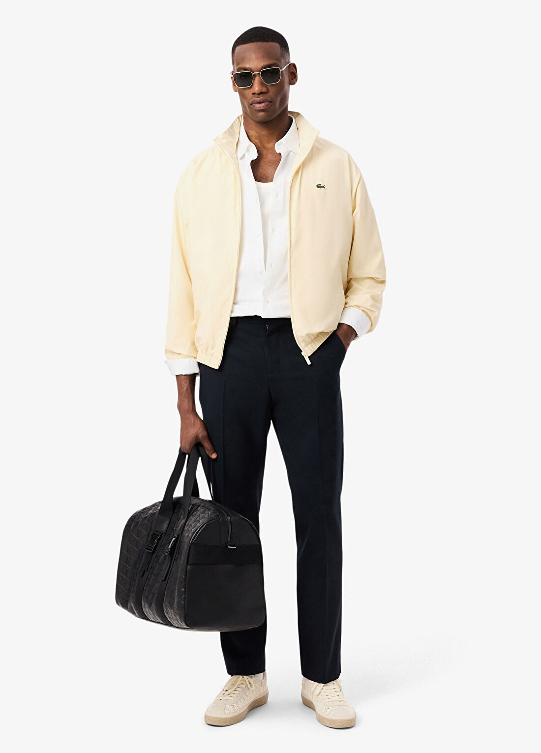 Lacoste Beyaz Slim Fit Uzun Kollu Erkek Gömlek görsel 4