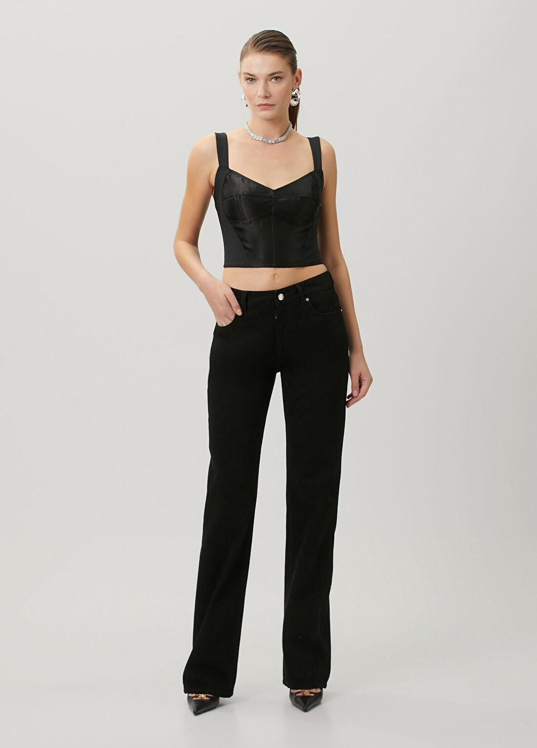 Dolce&Gabbana Siyah Straight Leg Jean Pantolon