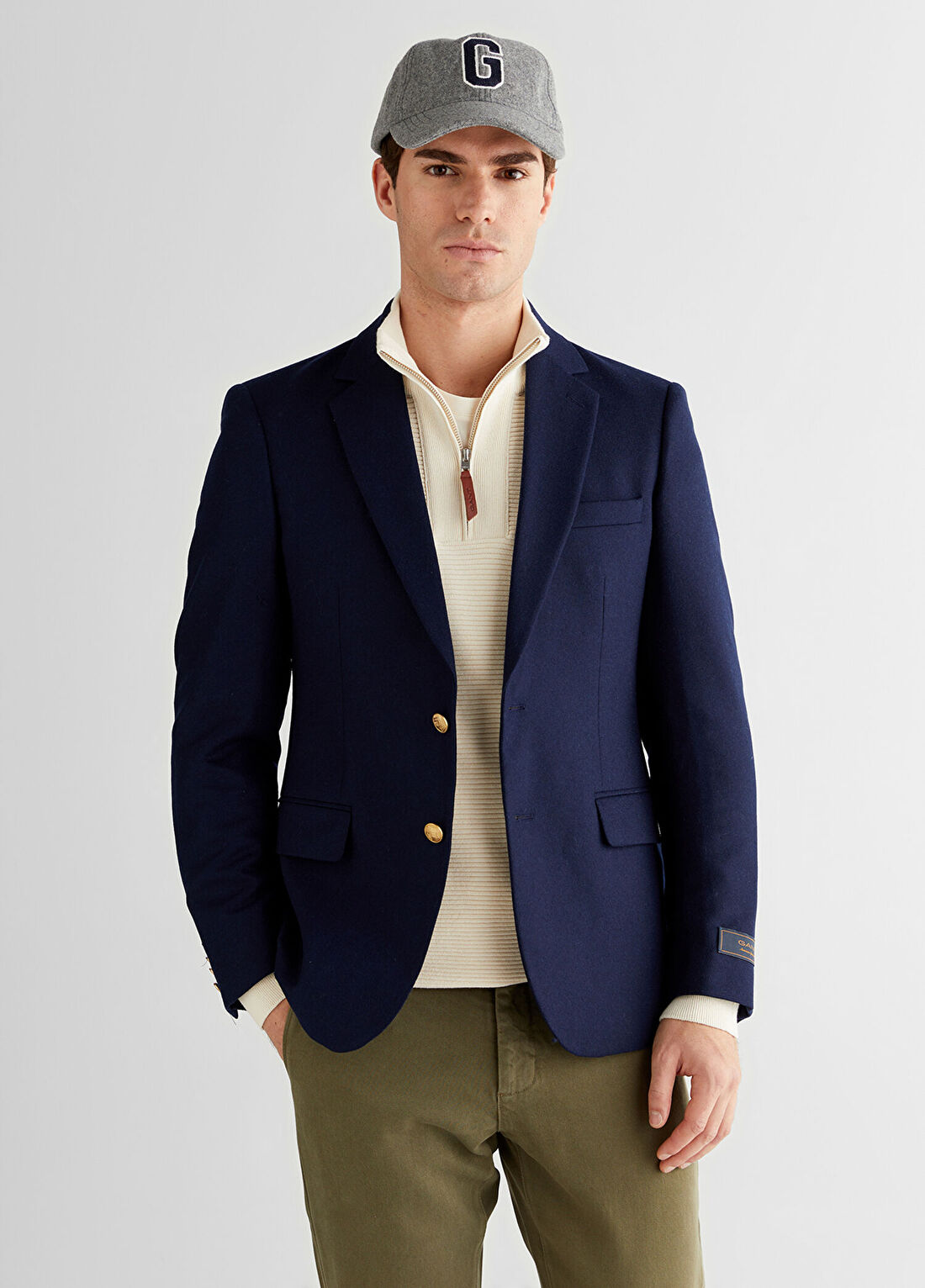 Gant Lacivert Slim Fit Erkek Ceket