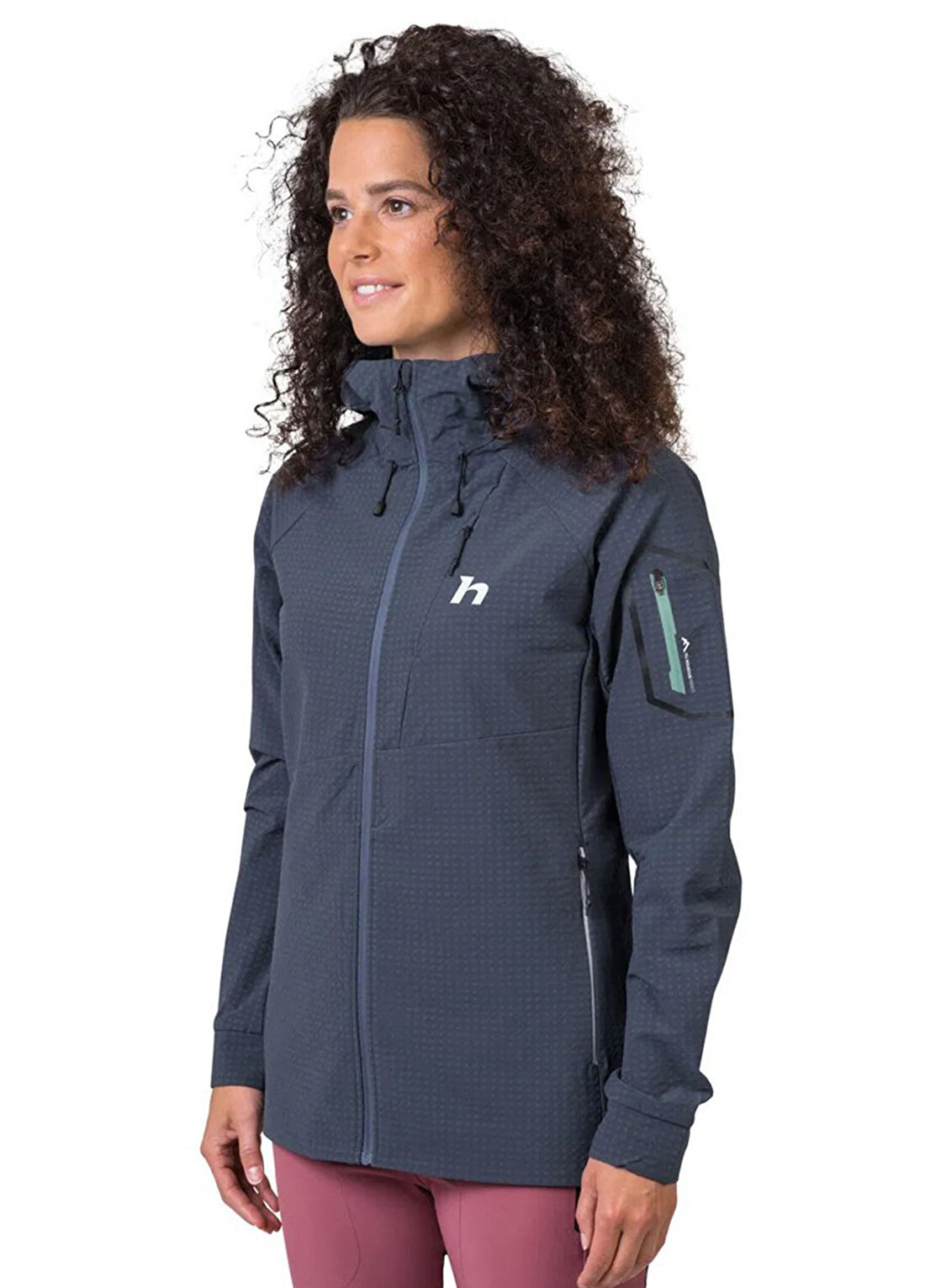 Hannah Arina Hoody İndia İnk Kapüşonlu Kadın Outdoor Ceket görsel 3