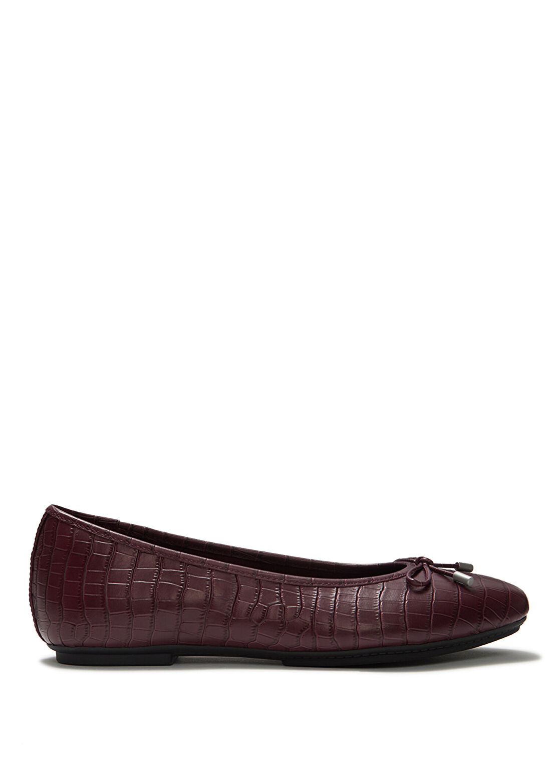 FitFlop AAI-090/E19 Delicato Crocodiler Bordo Deri Kadın Balerin Babet