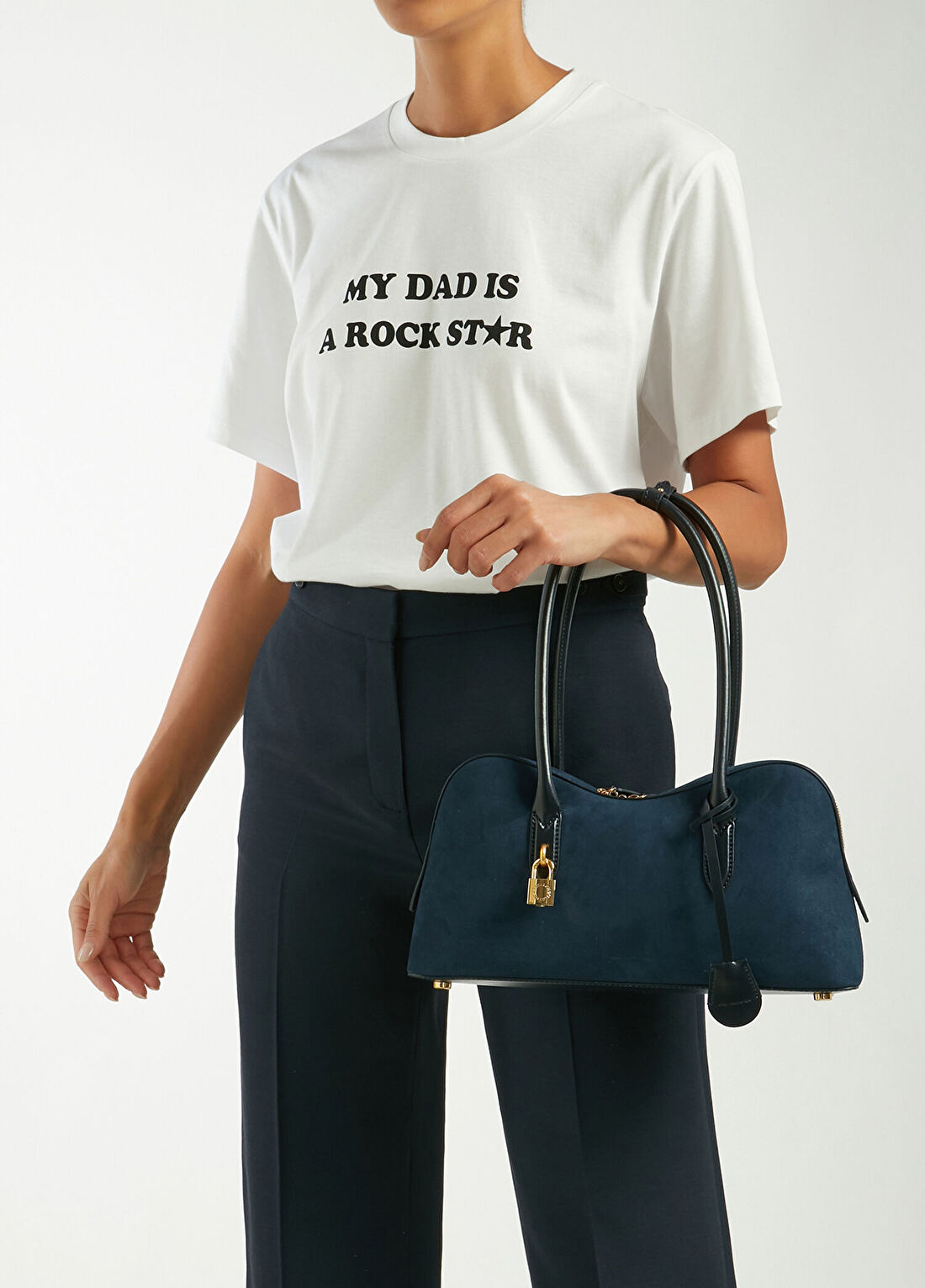 Stella McCartney Stella Ryder Medium Lacivert Kadın Çanta görsel 2