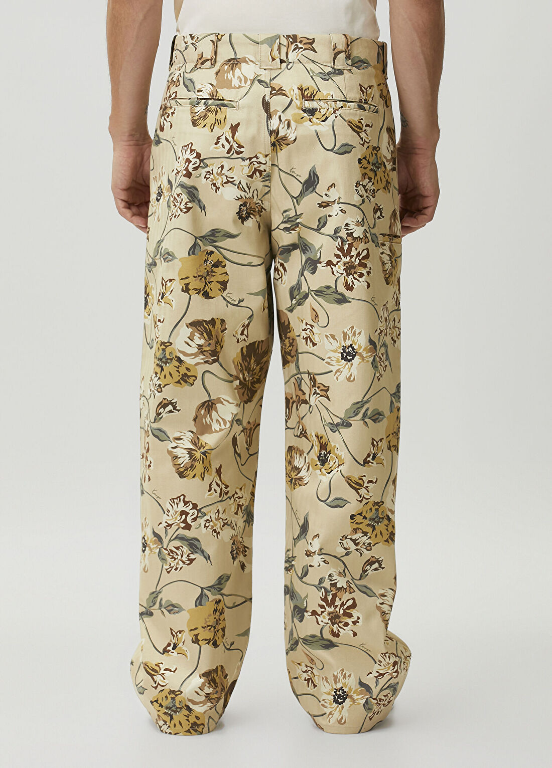 Kenzo Wildflower Bej Desenli Pantolon görsel 3