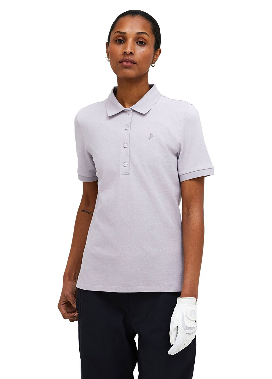 Peak Performance Classic Cotton Mor Polo Yaka Kısa Kollu Kadın T-shirt