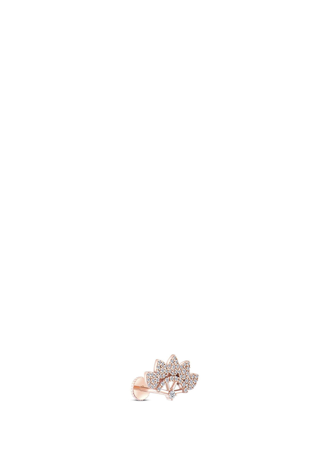 Safir Mücevher Opiac 14 Ayar Rose Gold Kadın Pırlanta Piercing