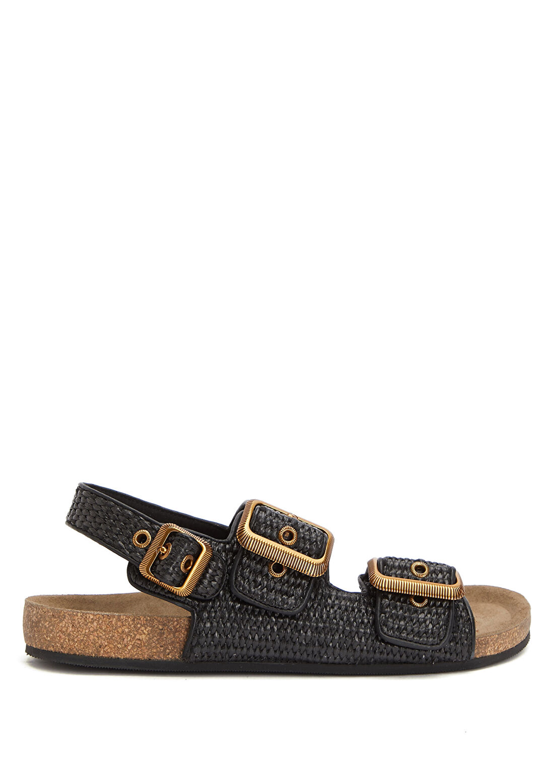 AllSaints Staffa Siyah Kadın Rafya Sandalet