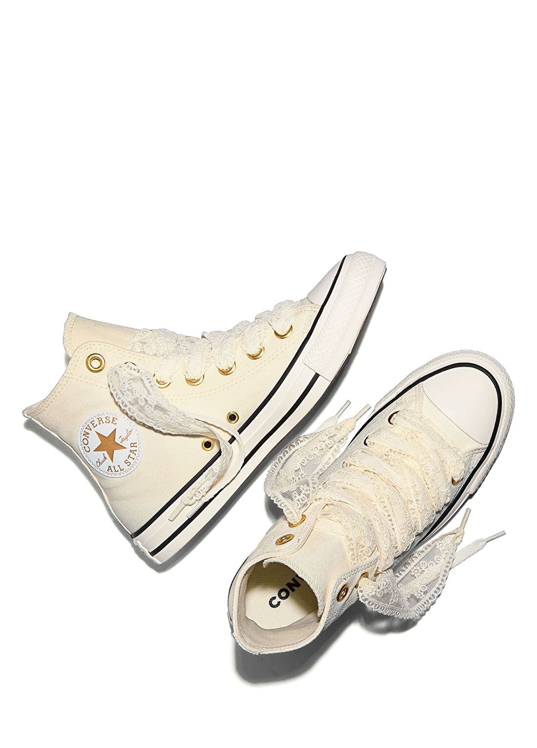Converse Chuck Taylor All Star Krem Unisex Sneaker görsel 4