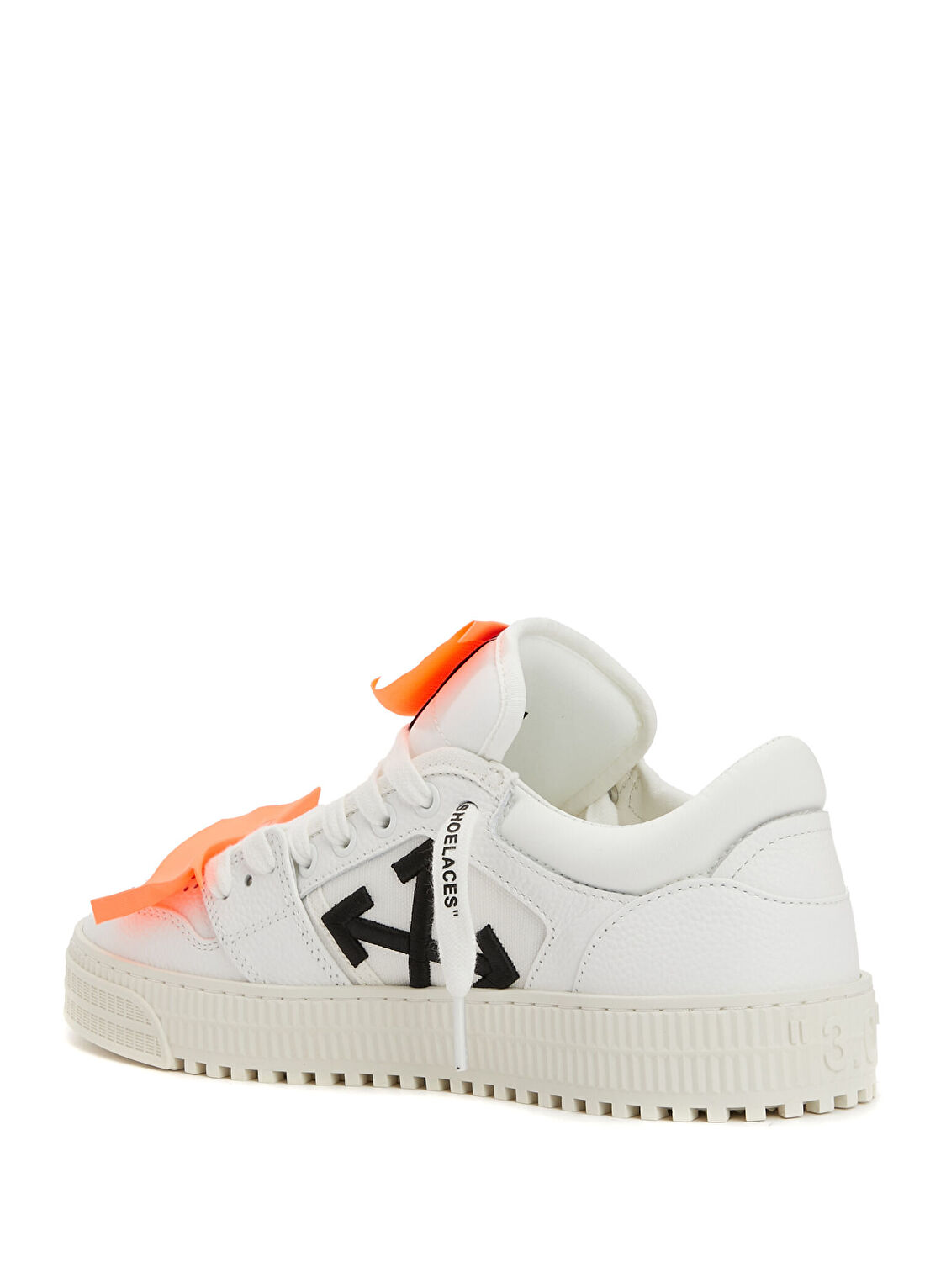 Off-White 3 0 Off Court Turuncu Beyaz Kadın Deri Sneaker görsel 3