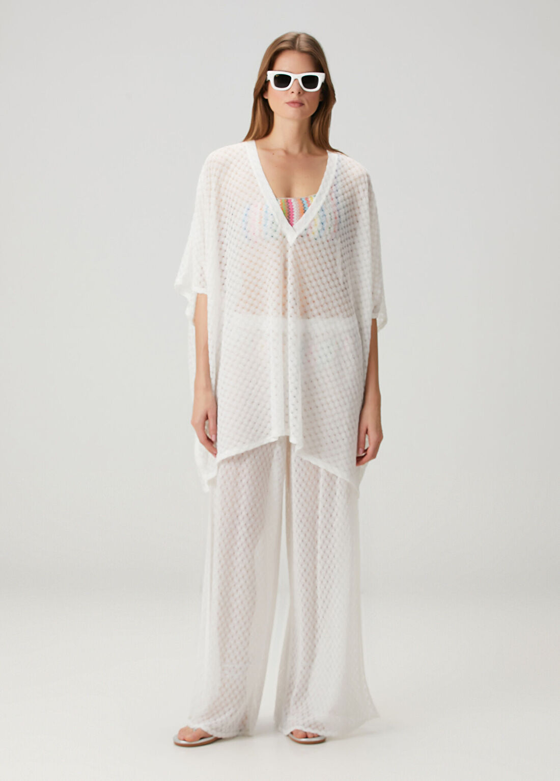 Missoni Beyaz Plaj Pantolonu