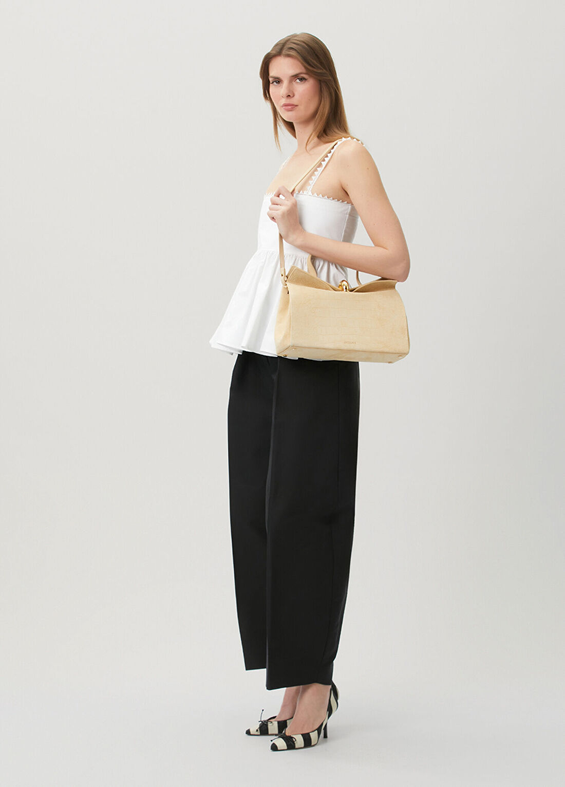 Jacquemus Le Valerie Bej Kadın Deri Çanta görsel 2
