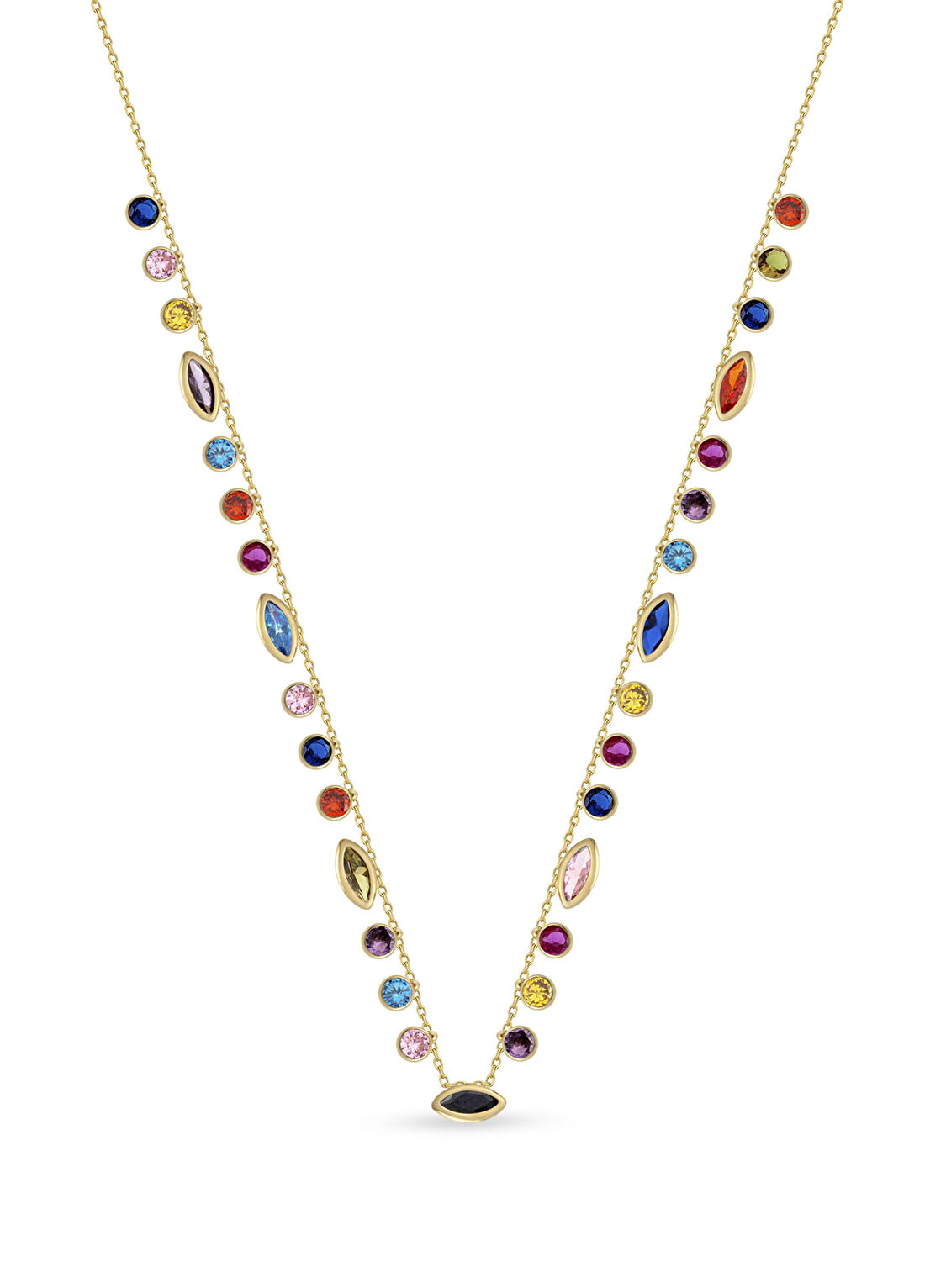 Orena Jewelry Rainbow Knot 14 Ayar Altın Kadın Kolye