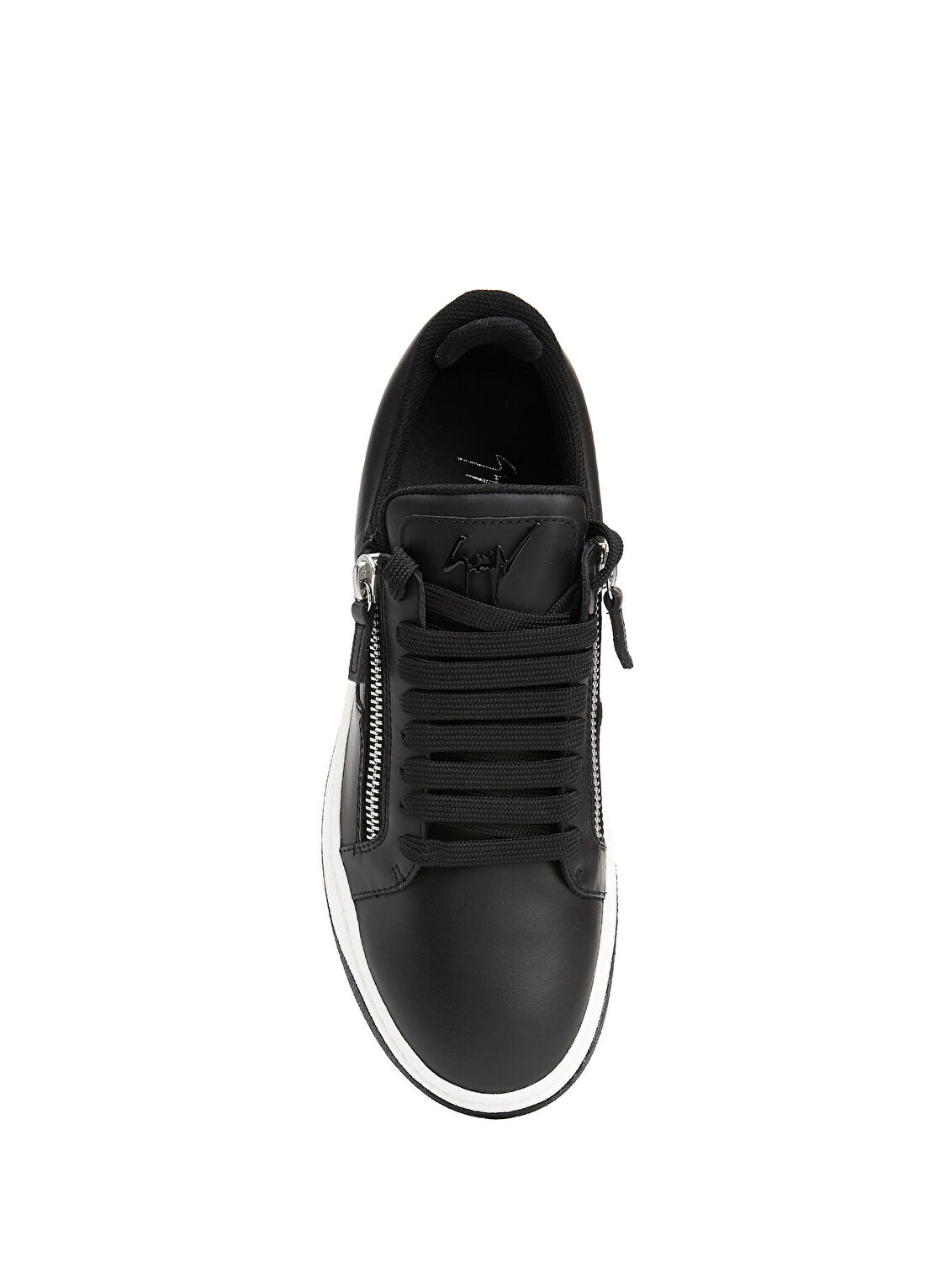 Giuseppe Zanotti Siyah Erkek Deri Sneaker görsel 4