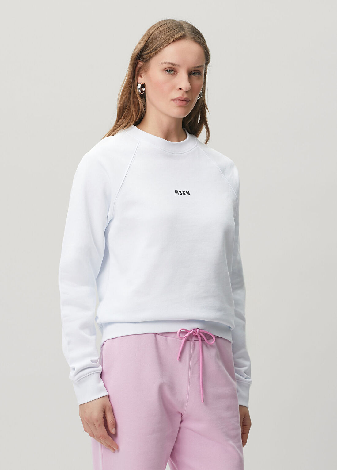 Msgm Beyaz Sweatshirt görsel 3