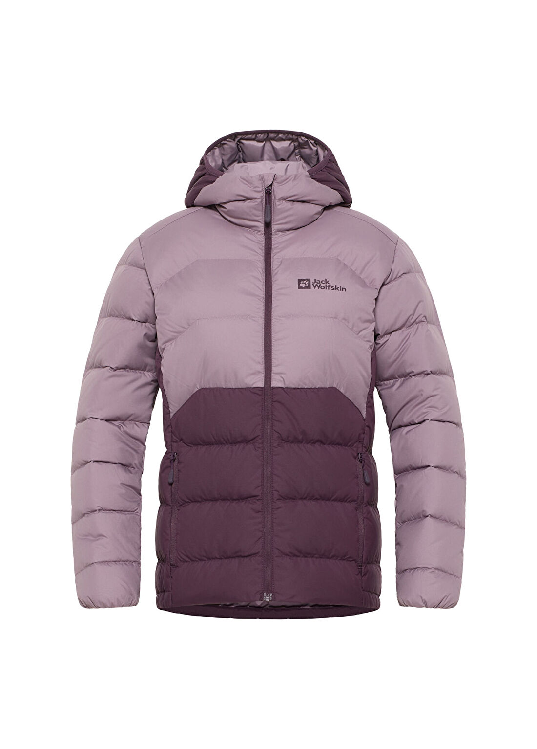 Jack Wolfskin Ather Down W Mor Kapüşonlu Kadın Spor Mont