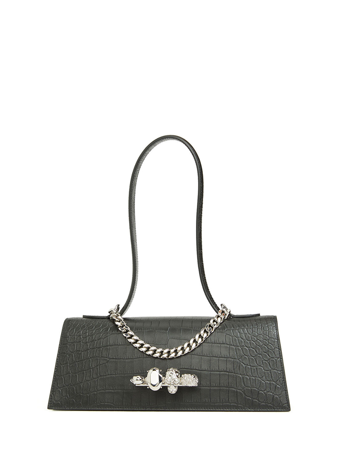 McQueen Jewelled Siyah Kadın Deri Çanta