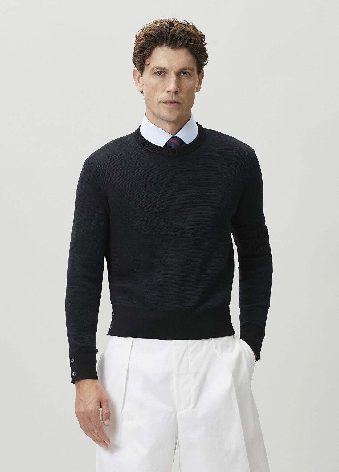 Thom Browne Lacivert Yün Kazak