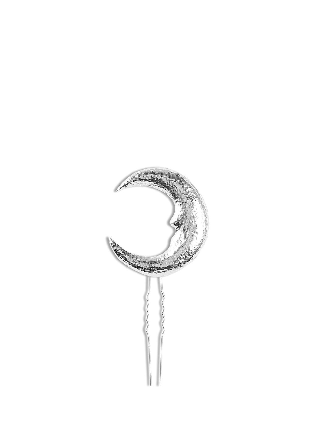 Gaios Moon Pin Gümüş Kaplama Kadın Saç Aksesuarı