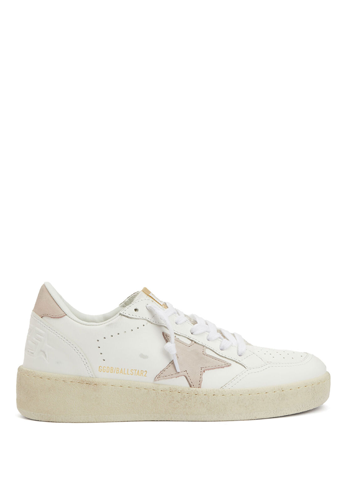 Golden Goose Ball Star Beyaz Pembe Kadın Deri Sneaker