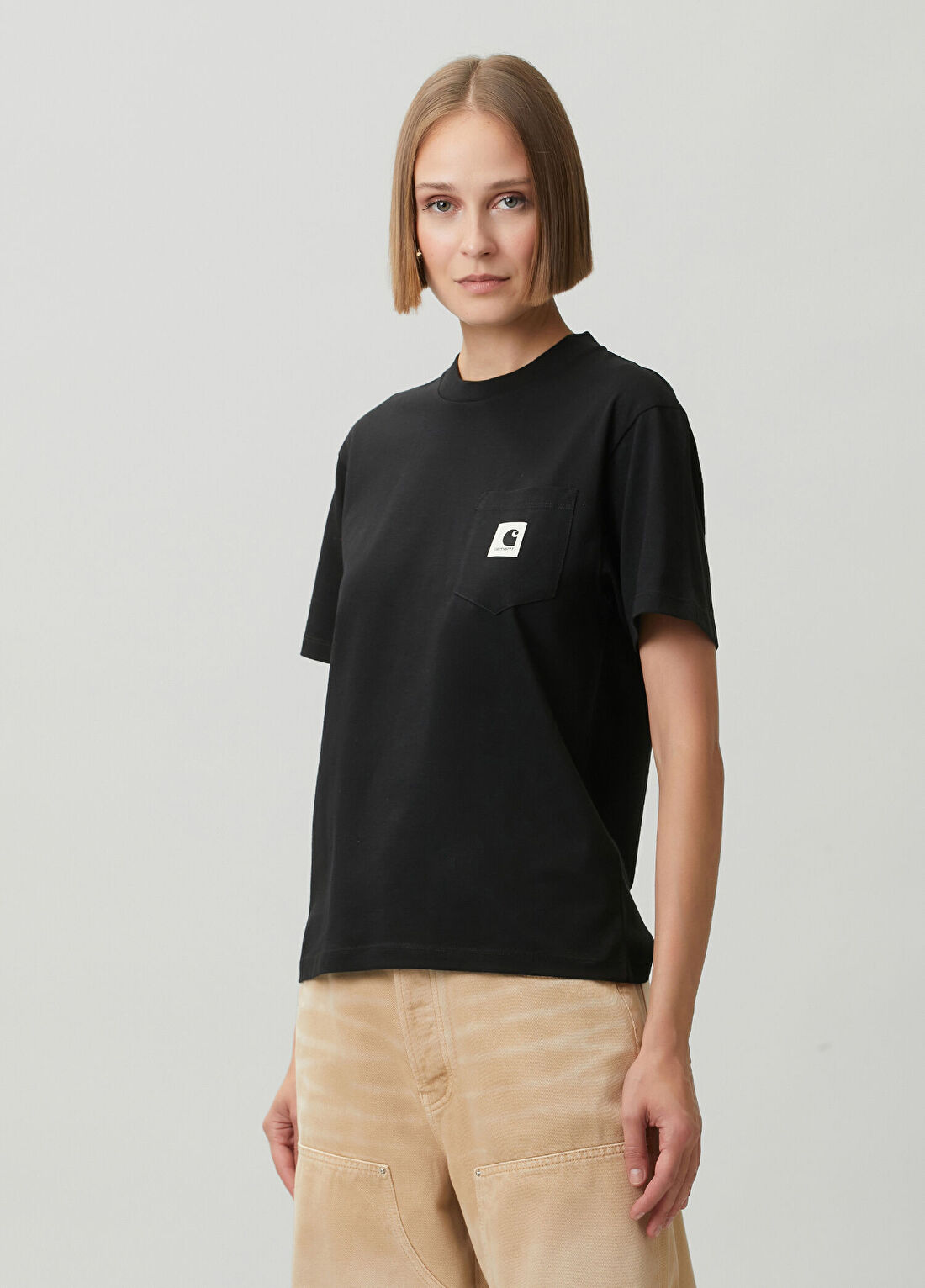 Carhartt WIP Siyah Cep Detaylı T-shirt