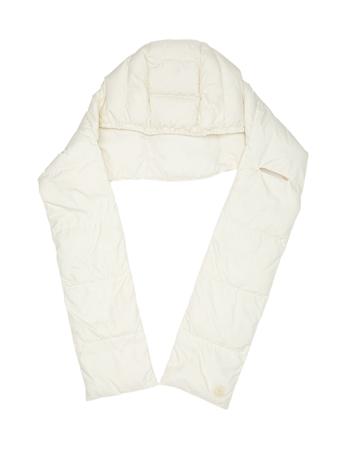 Moncler Beyaz Kapüşonlu Kadın Puffer Atkı görsel 2