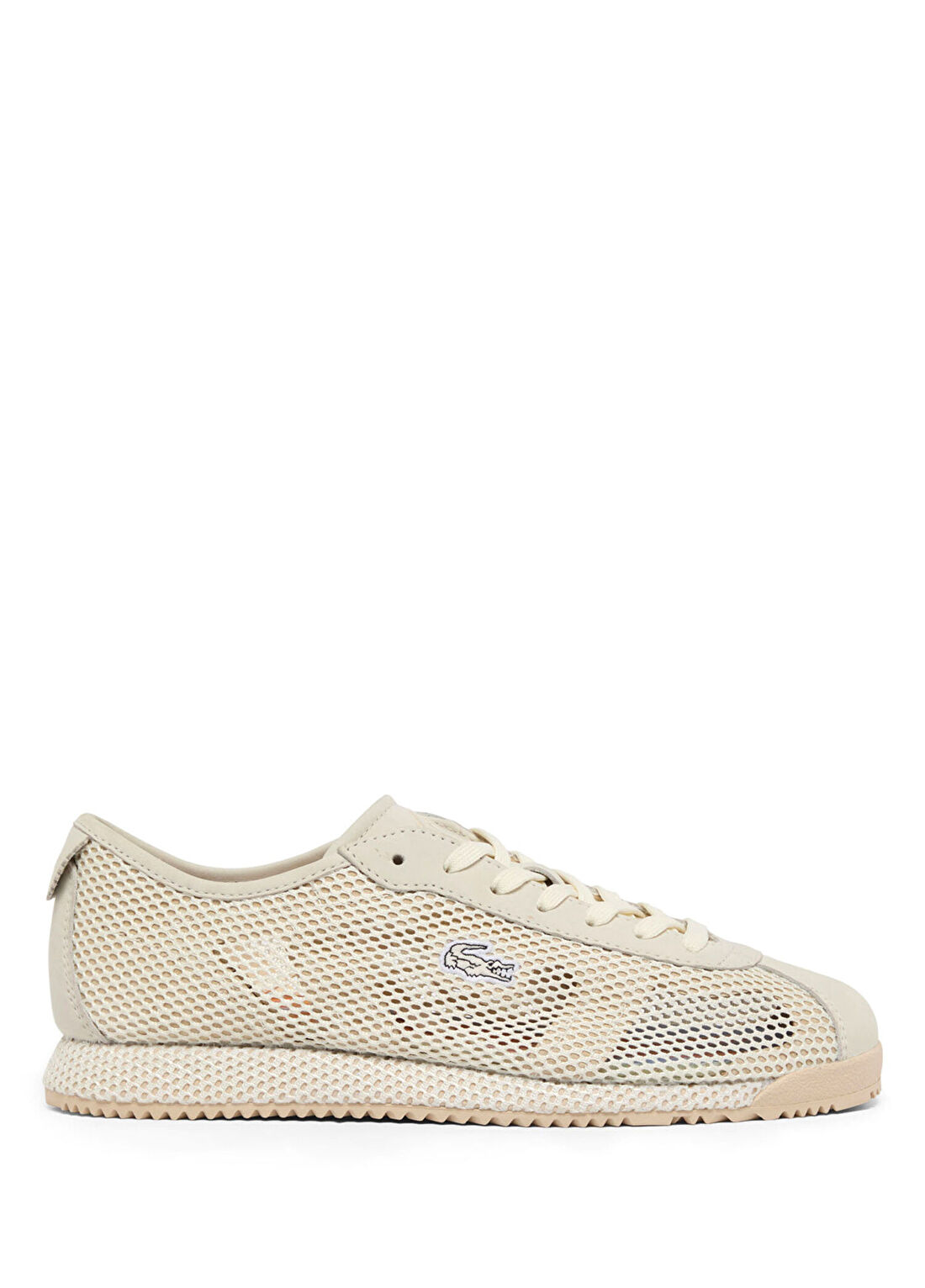 Lacoste Club-Low Krem Fileli Erkek Sneaker