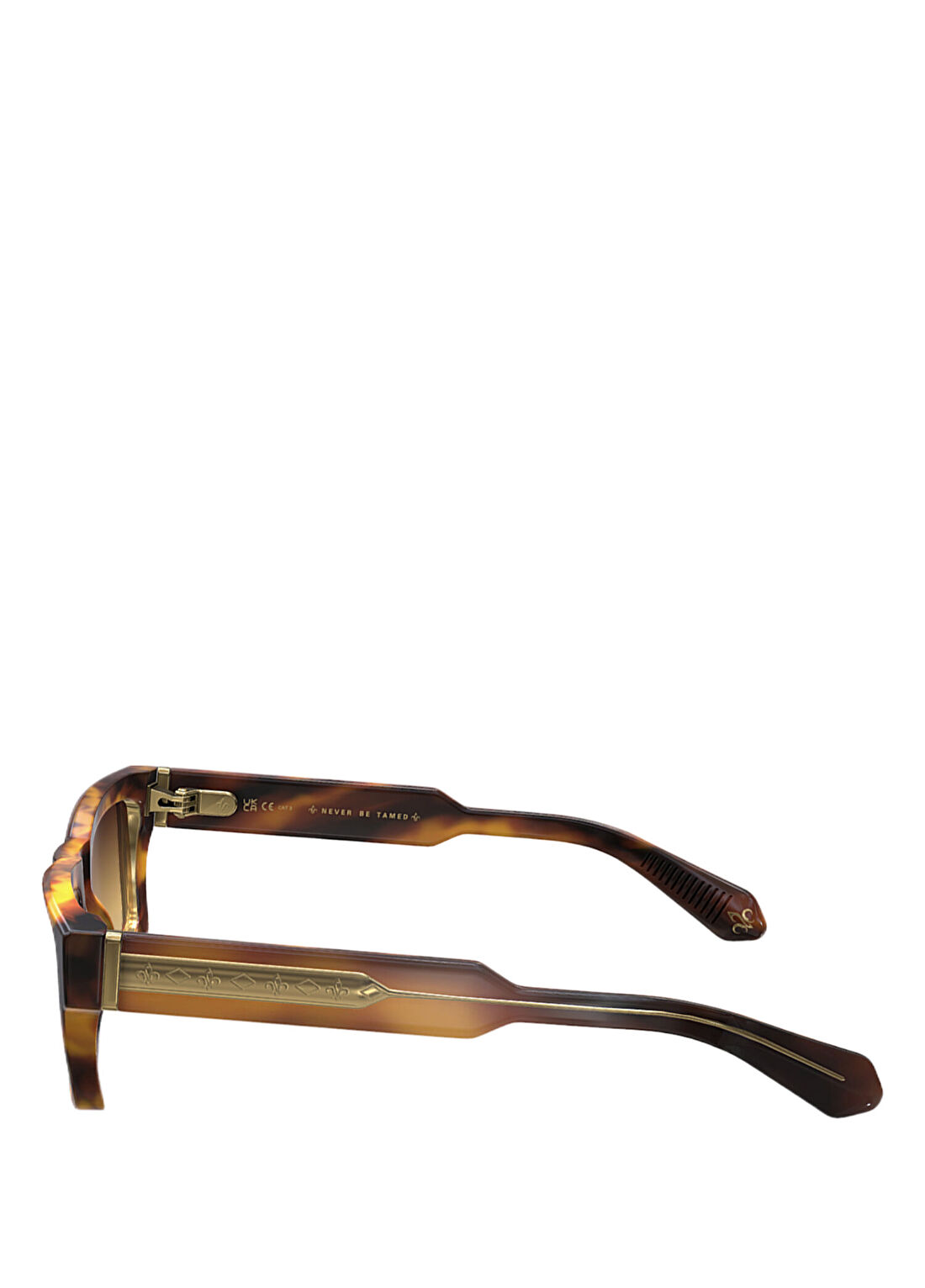 Philippe V. N29 Leopar Kahverengi Asetat Unisex Güneş Gözlüğü görsel 3