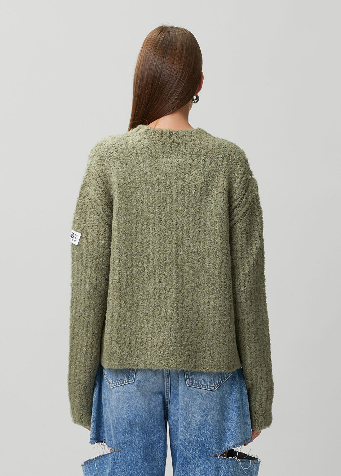 MM6 Maison Margiela Açık Haki Kazak görsel 4