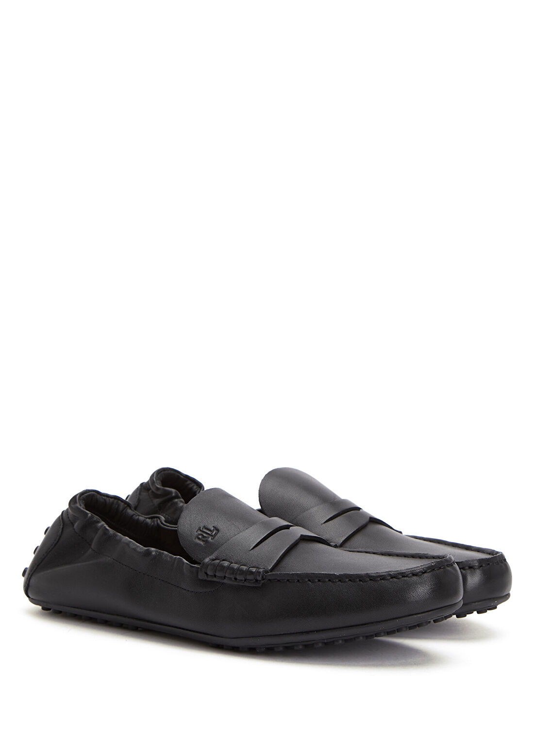 Lauren Ralph Lauren Wynnie Siyah Kadın Deri Loafer görsel 2
