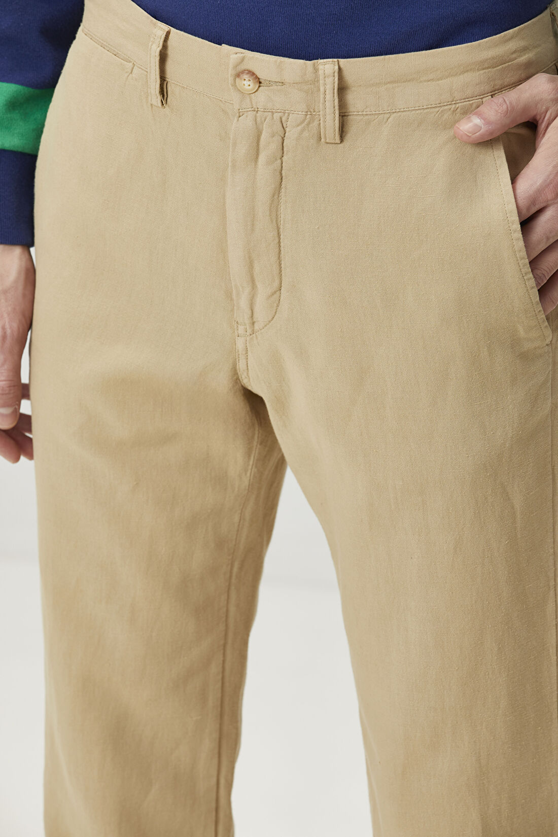 Polo Ralph Lauren Bej Keten Pantolon görsel 4