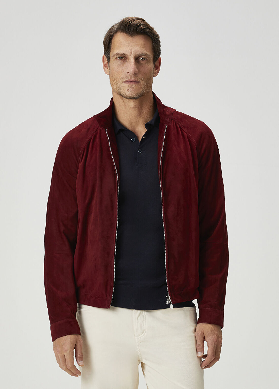 Brunello Cucinelli Bordo Süet Mont