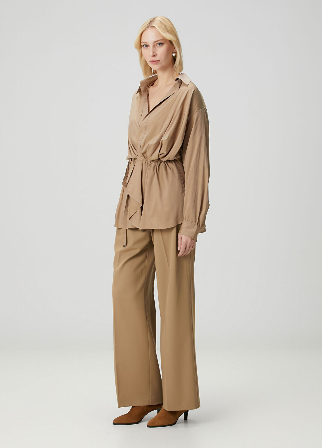 Isabel Marant Keren Haki Büzgülü Gömlek görsel 2