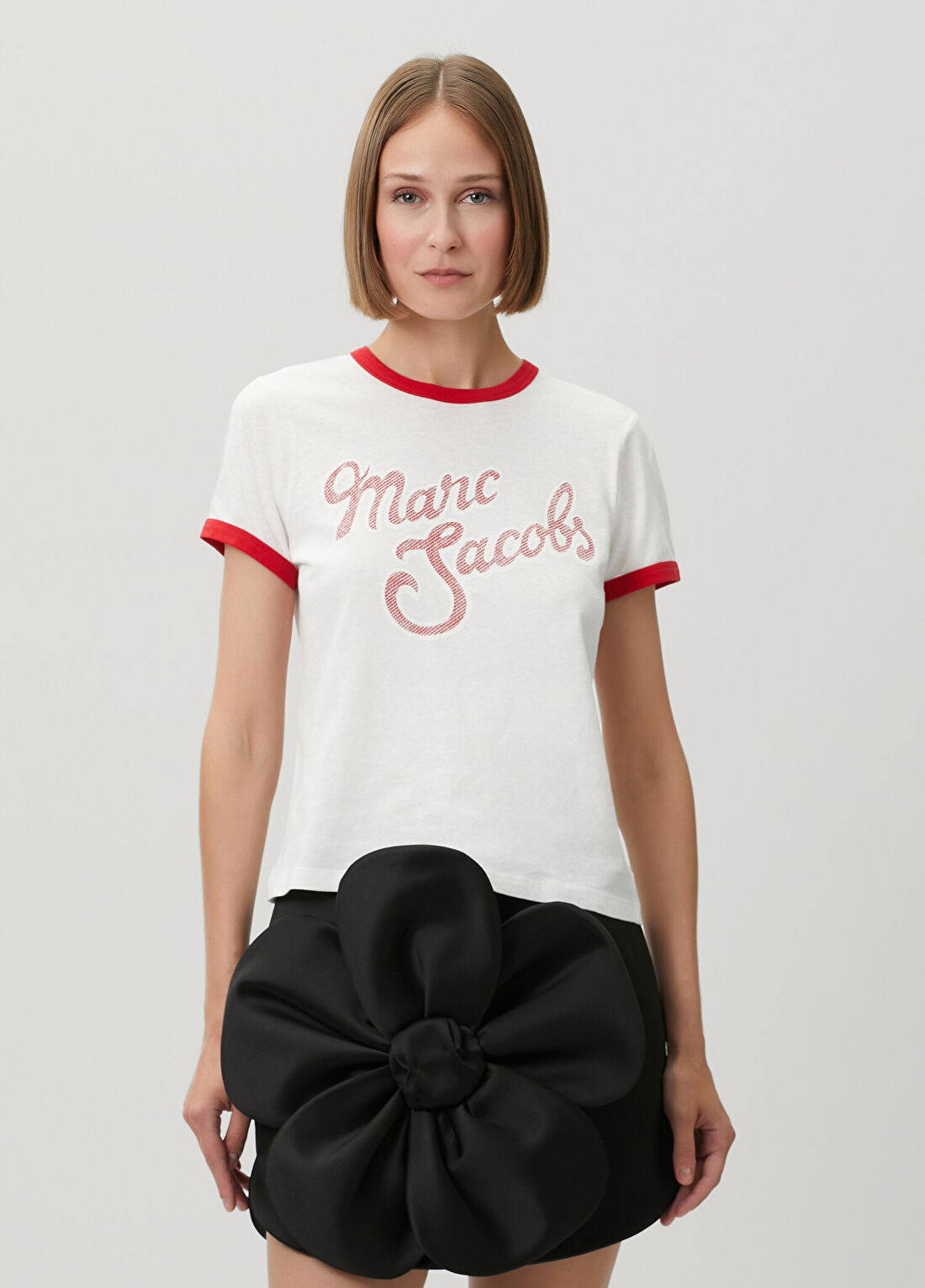 Marc Jacobs Beyaz Logo Baskılı T-shirt