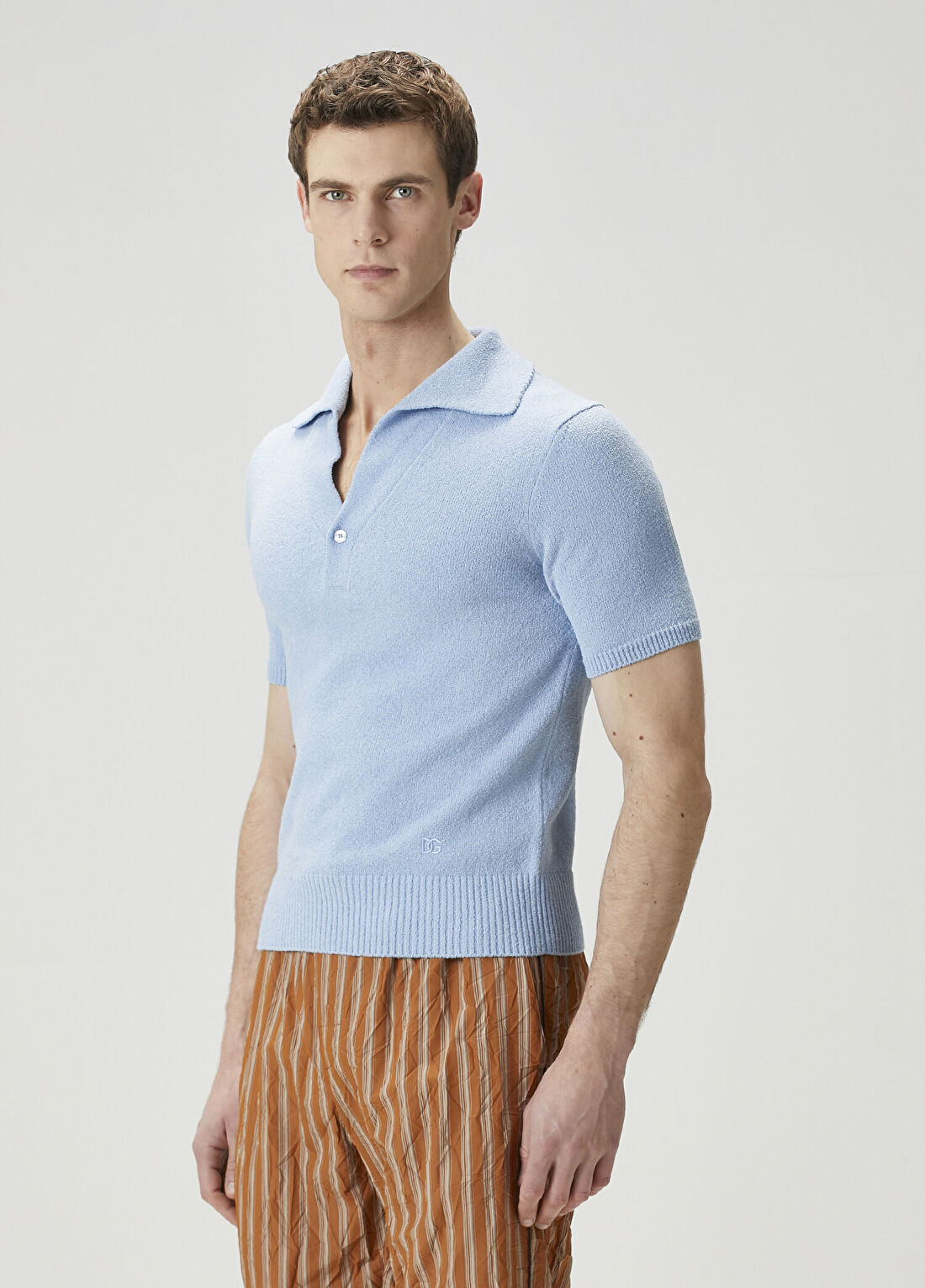 Dolce&Gabbana Mavi Polo Yaka Triko görsel 3