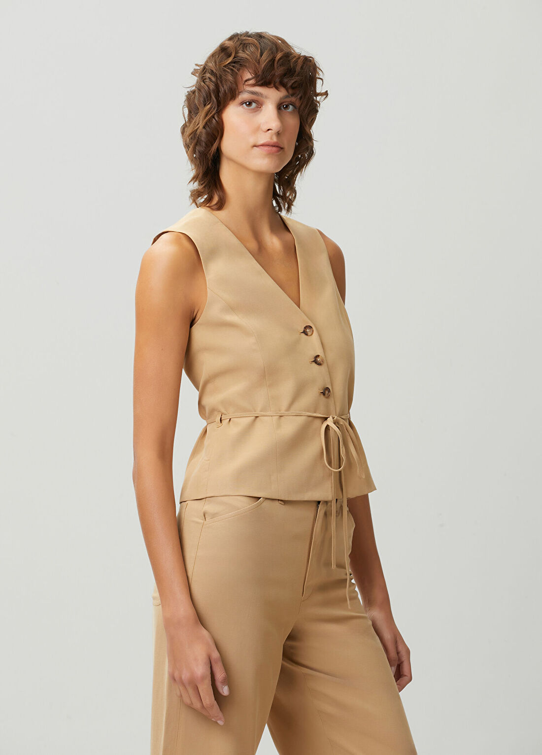 Rag&Bone Paulette Koyu Bej Yelek görsel 3
