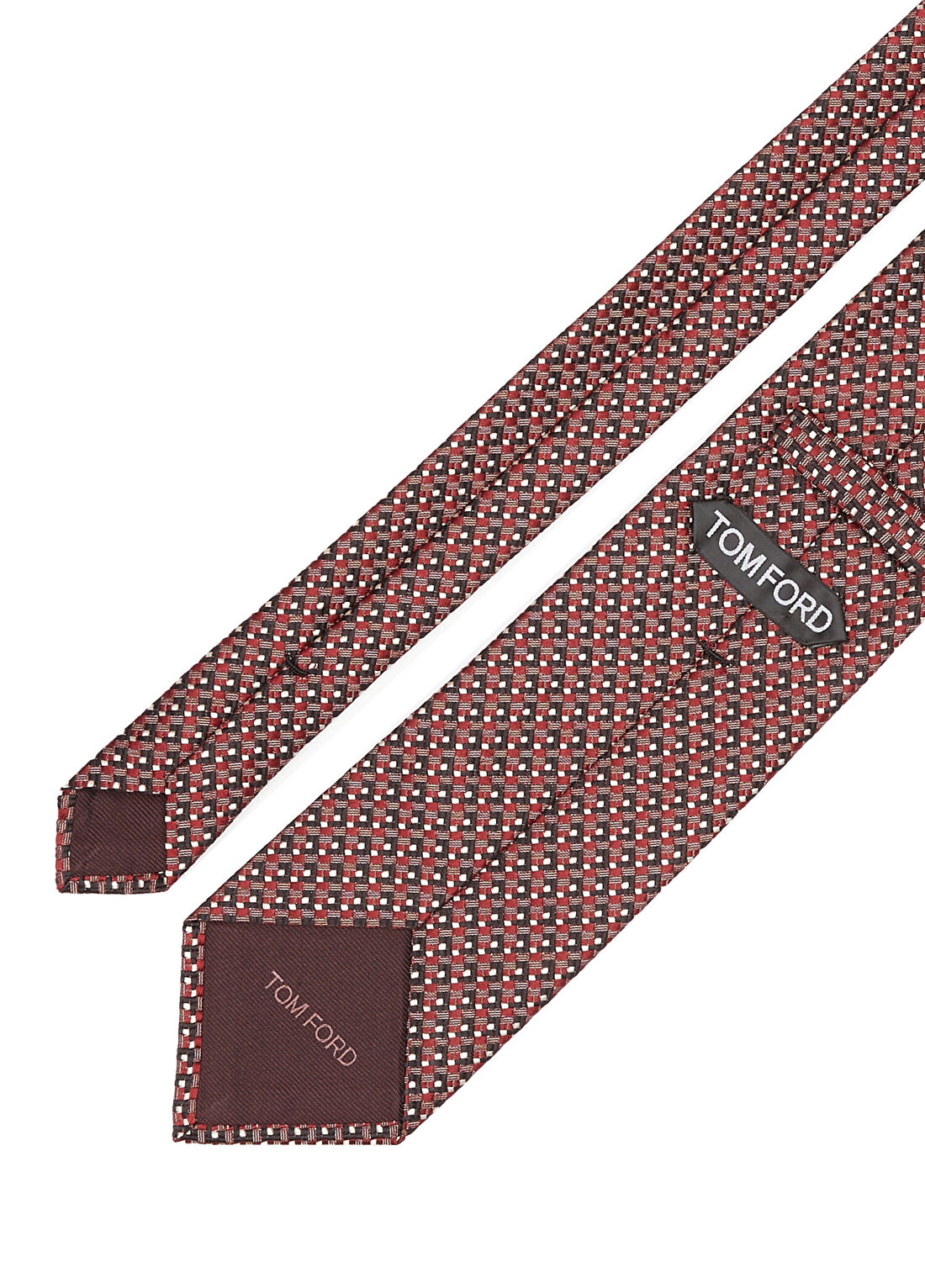Tom Ford Bordo Desenli İpek Kravat görsel 2